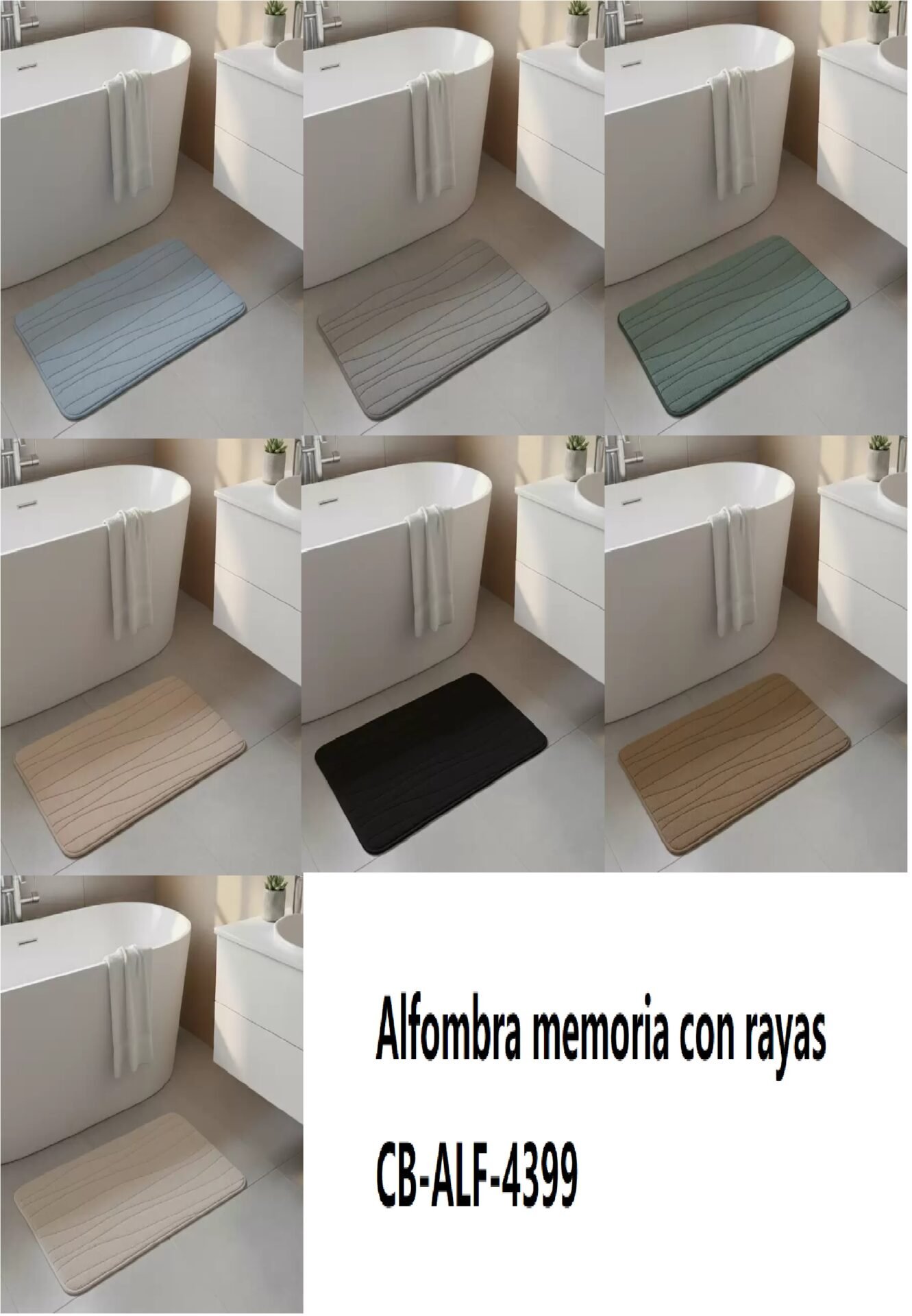 Alfombra memoria con rayas CB-ALF-4399