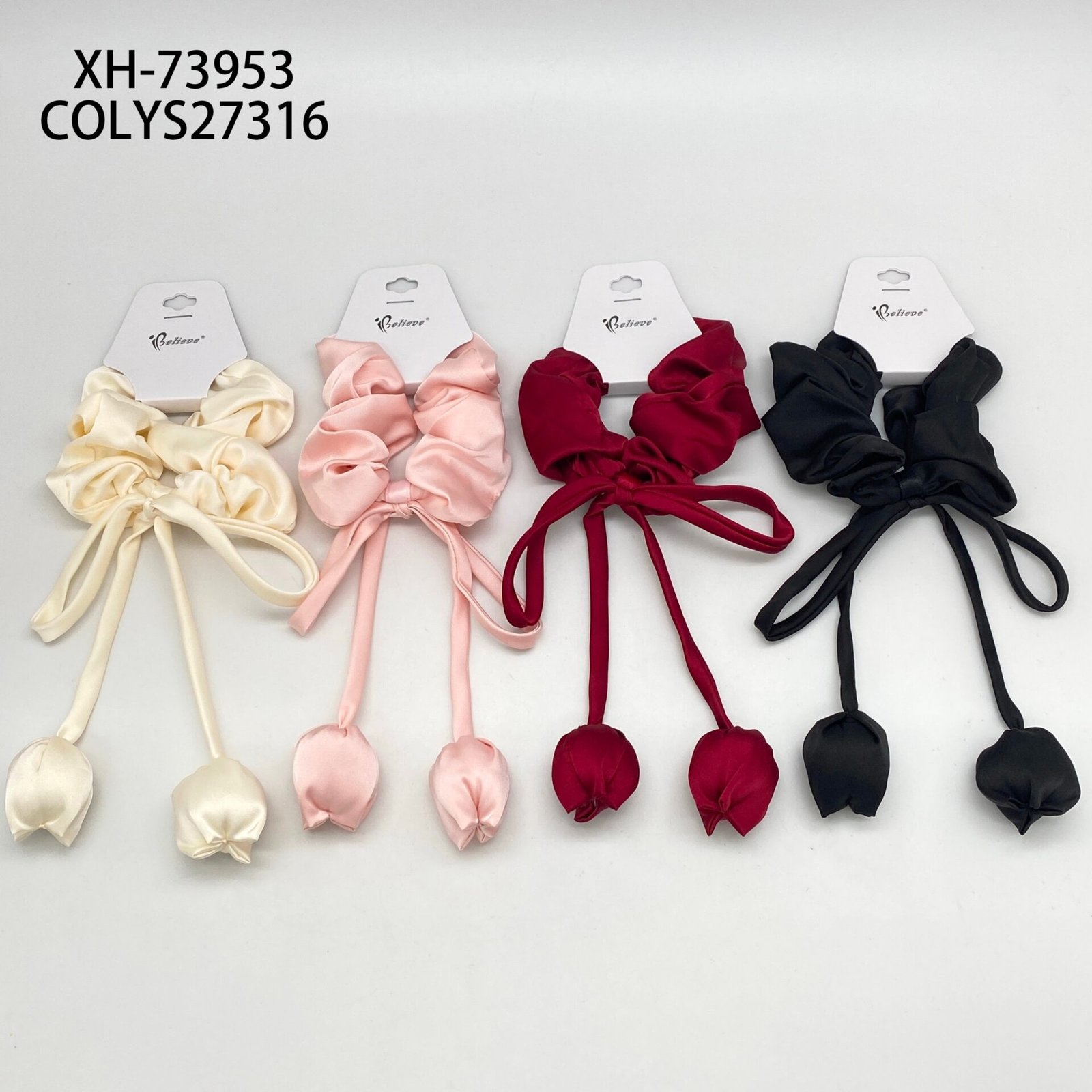 SCRUNCHIE SATEN TULIPAN 11X26CM XH-73953
