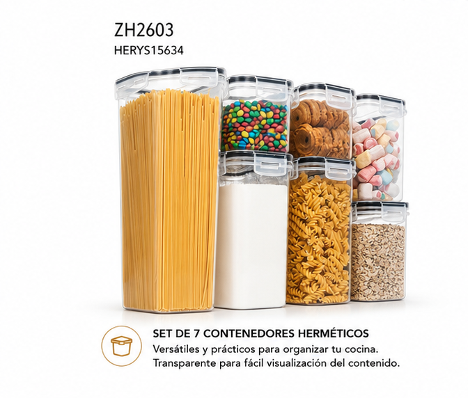Set Hermético de 7 piezas ZH2603
