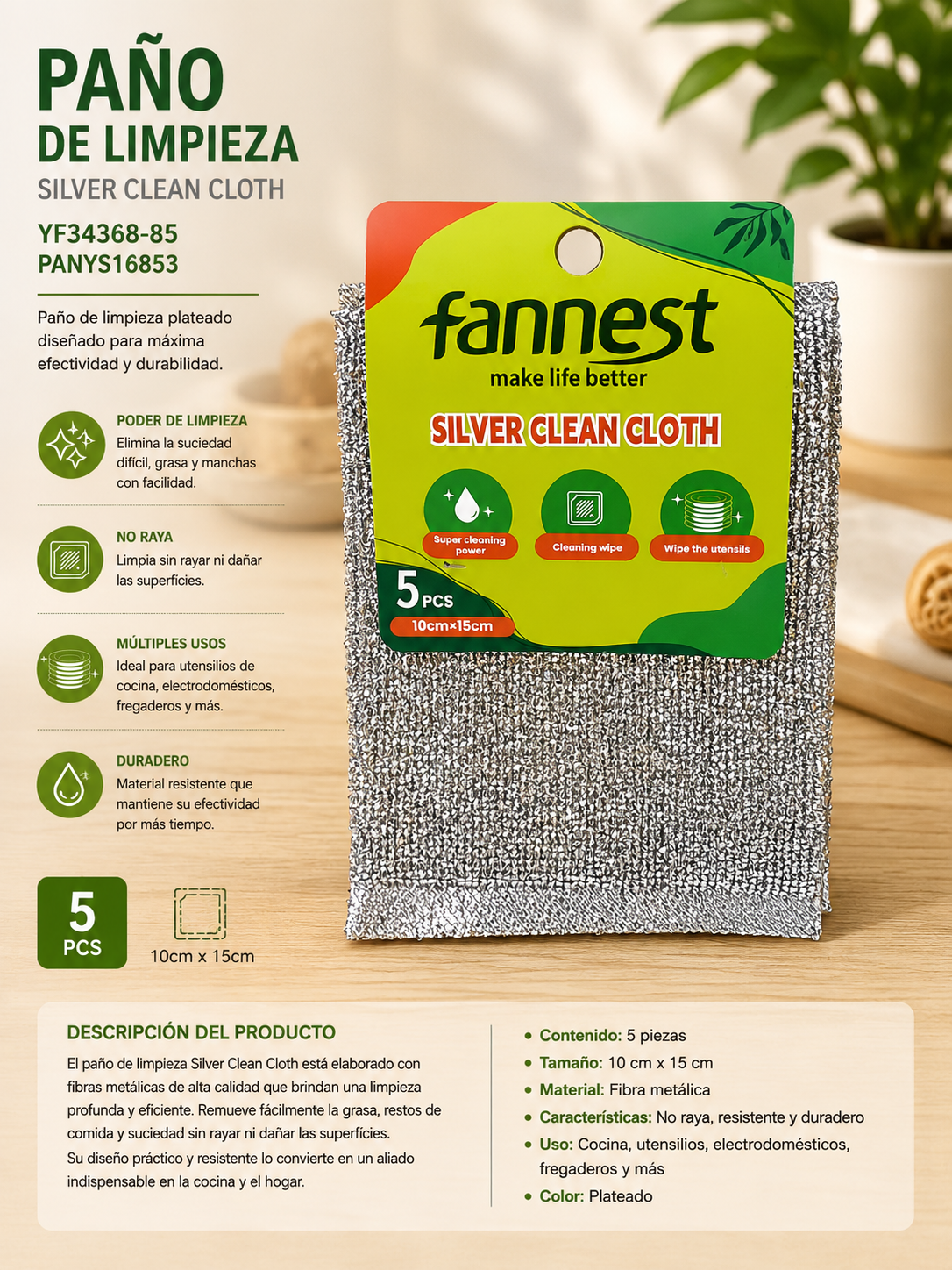 Paño de Limpieza Silver Clean YF34368-85