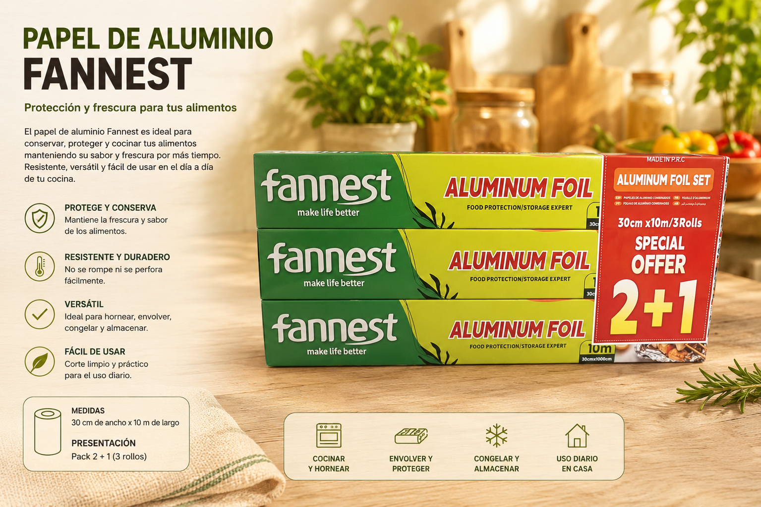 Papel de Aluminio x 3 Cod4725