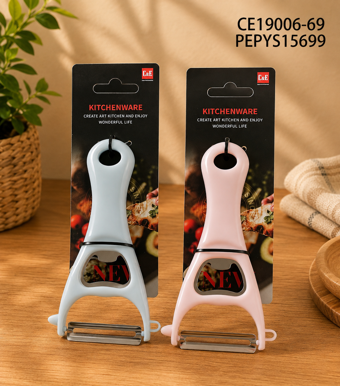Pelador Multifunción de Acero Inoxidable con Mango Ergonómico