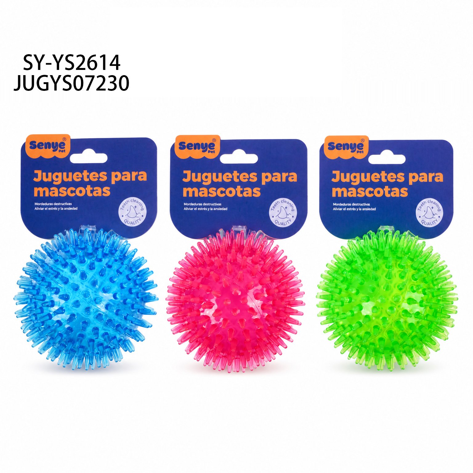 PELOTA CON PÚAS PARA MASCOTAS