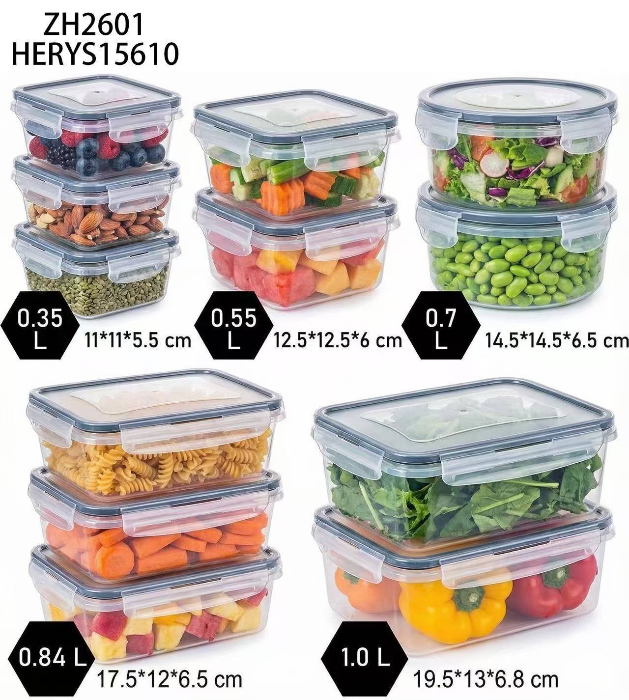 Set de Contenedores Herméticos 12 piezas ZH2601