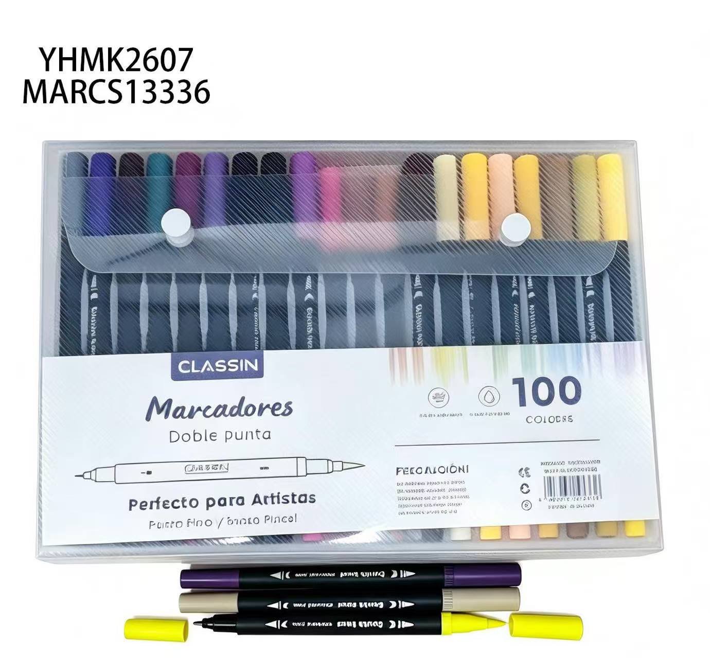 Marcadores Doble Punta 100U YHMK2607-16