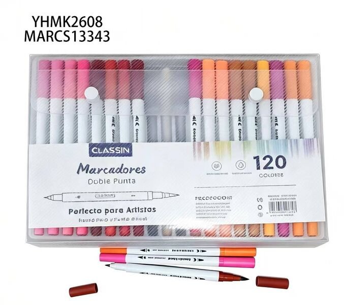 Marcadores Doble Punta 120U YHMK2608-12