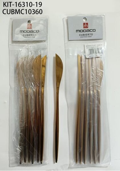 SET DE CHUCHILLA DORADO 6PCS KIT-16310-19