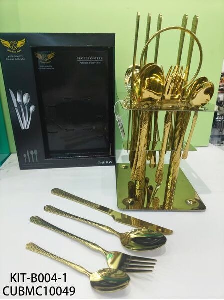SET DE CUBIERTO DORADO 24PCS KIT-B004-1
