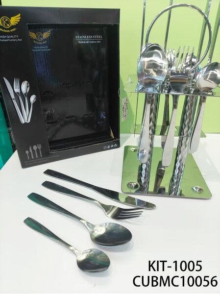 SET DE CUBIERTO PLATEADO 24PCS KIT-1005