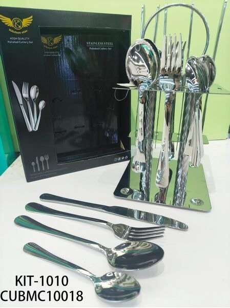 SET DE CUBIERTO PLATEADO 24PCS KIT-1010