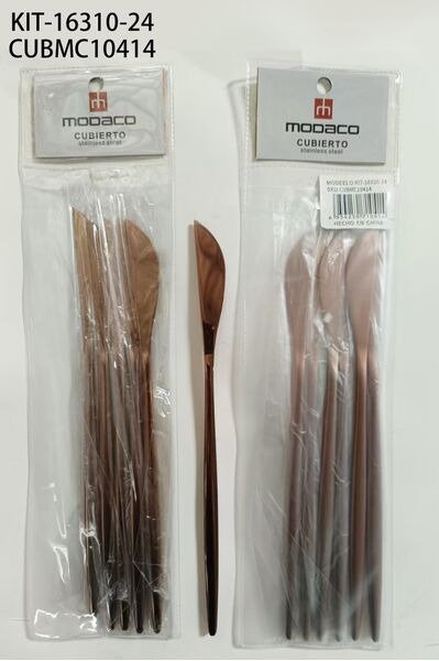 SET DE CUCHILLA DORADO 6PCS KIT-16310-24
