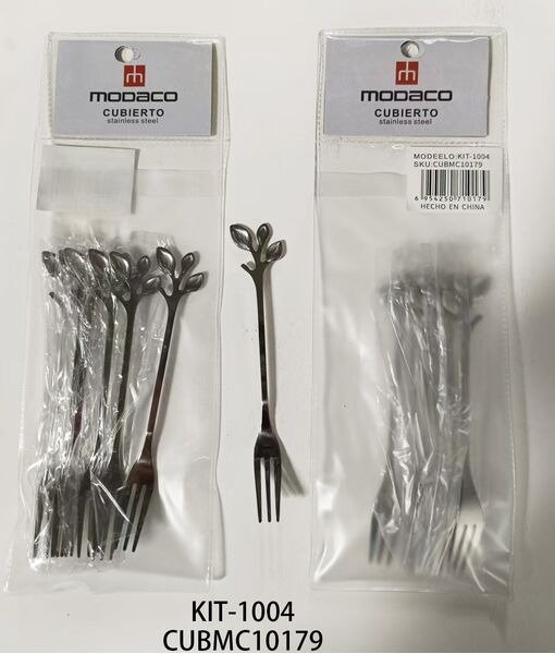 TENEDOR PLATEADO 6PCS KIT-1004