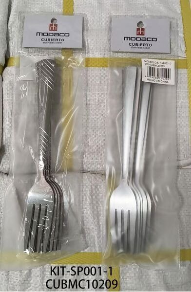 TENEDOR PLATEADO 6PCS KIT-SP001-1
