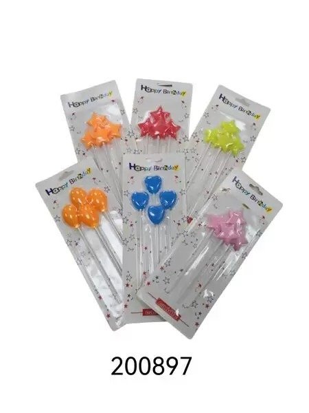 VELAS DE CUMPLEANOS CON FORMA*4 200897