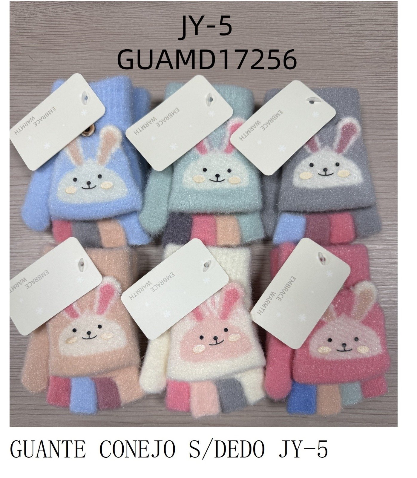 GUANTE CONEJO SIN DEDO JY-5-600