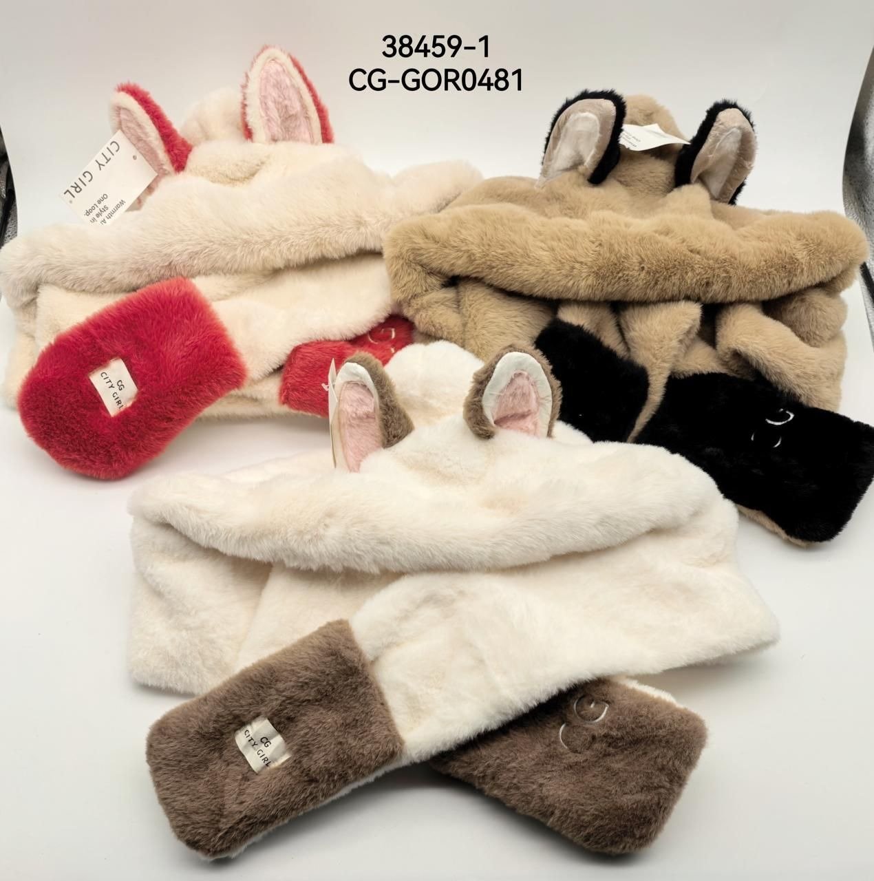 GORRO CON OREJITAS -CUELLO Y GUANTES 38459-1-100