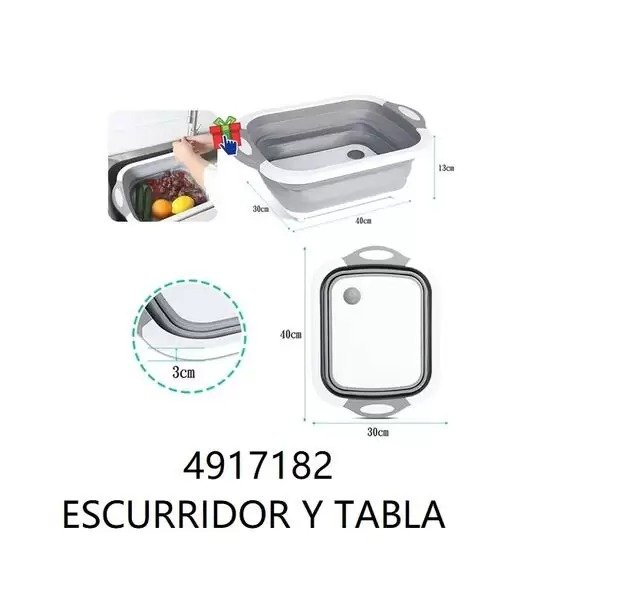 39X29CM ESCURRIDOR VEGETALES Y TABLA PIC 4917182