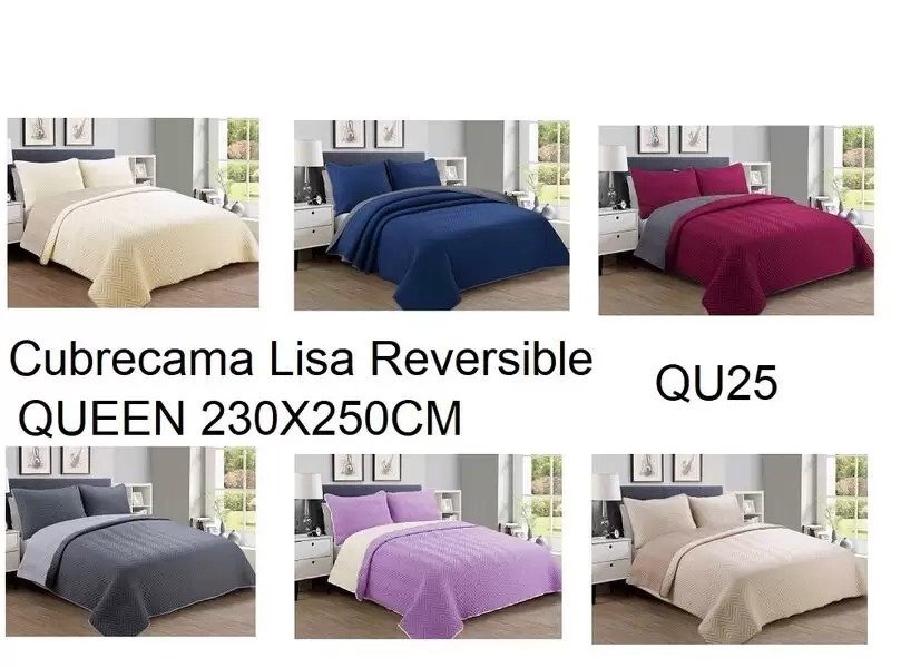CUBRECAMA QUILT LISA REVERSIBLE QU25-10
