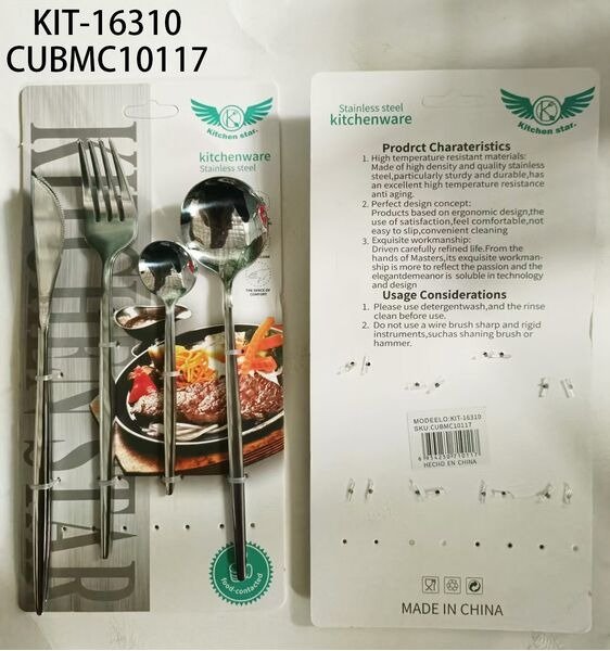 SET DE CUBIERTO PLATEADO 8PCS KIT-16310 CUBMC10117-100