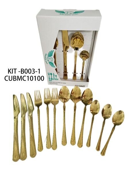 SET DE CUBIERTO DORADO KIT-B003-1-20 CUBMC10100-20