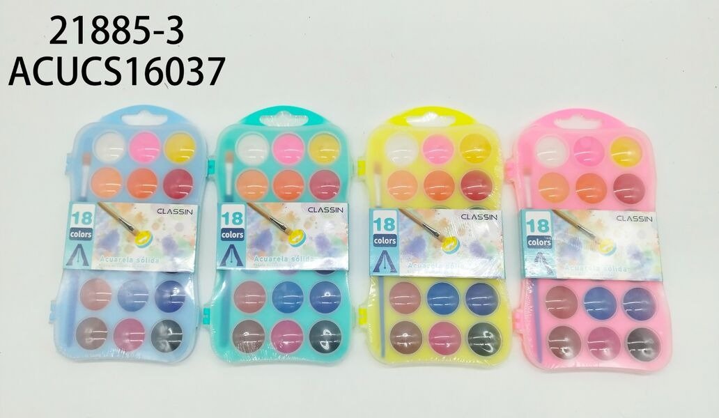 ACUARELA 18 COLORES 21885-3-144