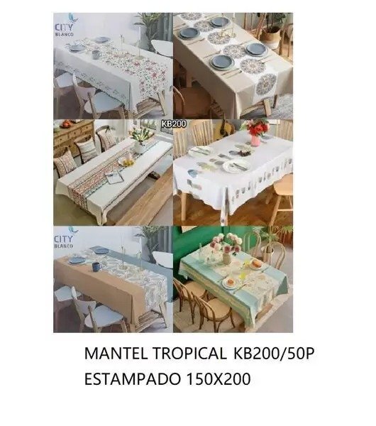 MANTEL TROPICAL ESTAM.150X200 KB200