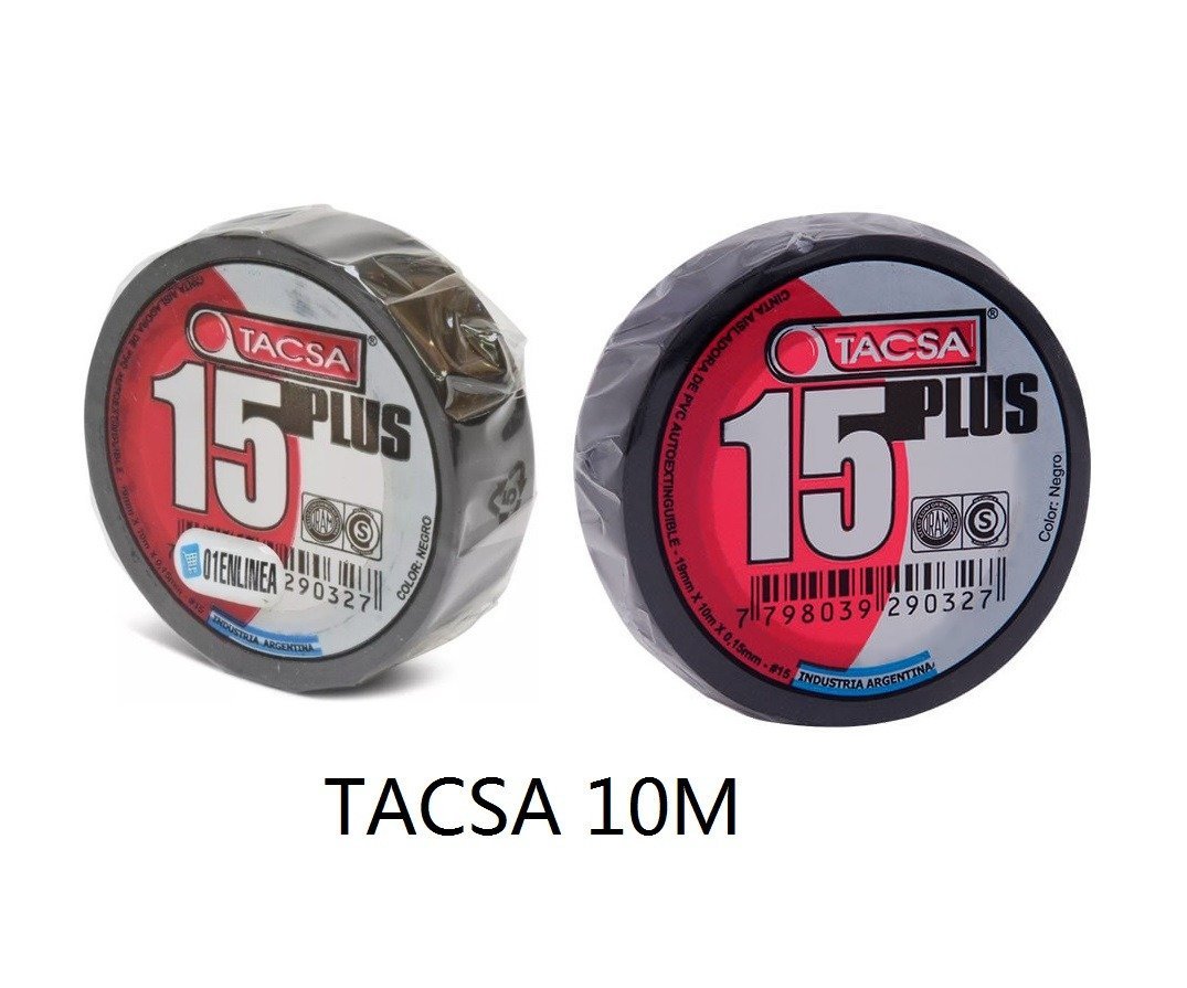 Cinta Tacsa Negro 10Mts 175009