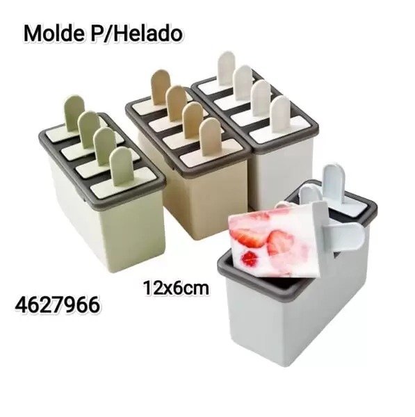 MOLDE P/HELADO 4CAVIDADES 14*8*13CM 4612488