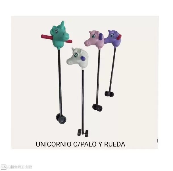 PALITO Y MANIJA UNICORNIO C/RUEDA XZM002