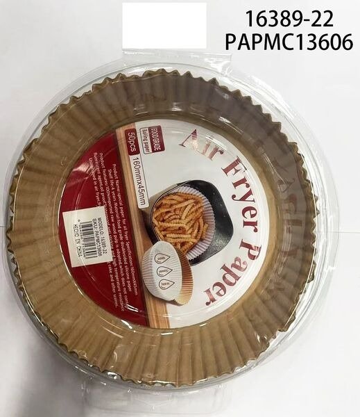 PAPEL PARA FREIDORA*50U 16CM 16389-22
